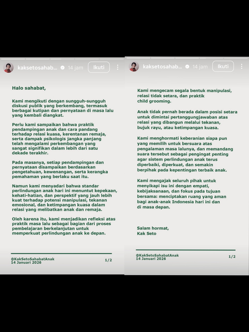 Dianggap Pernah Menolak Bantu Aurelie Moeremans, Kak Seto Kembali Klarifikasi