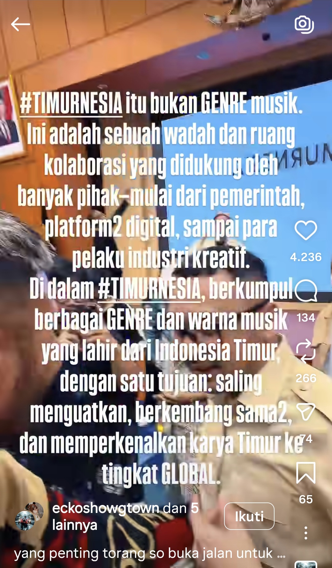 TIMURNESIA Wadahi Musik Indonesia Timur Agar Dikenal di Tingkat Global