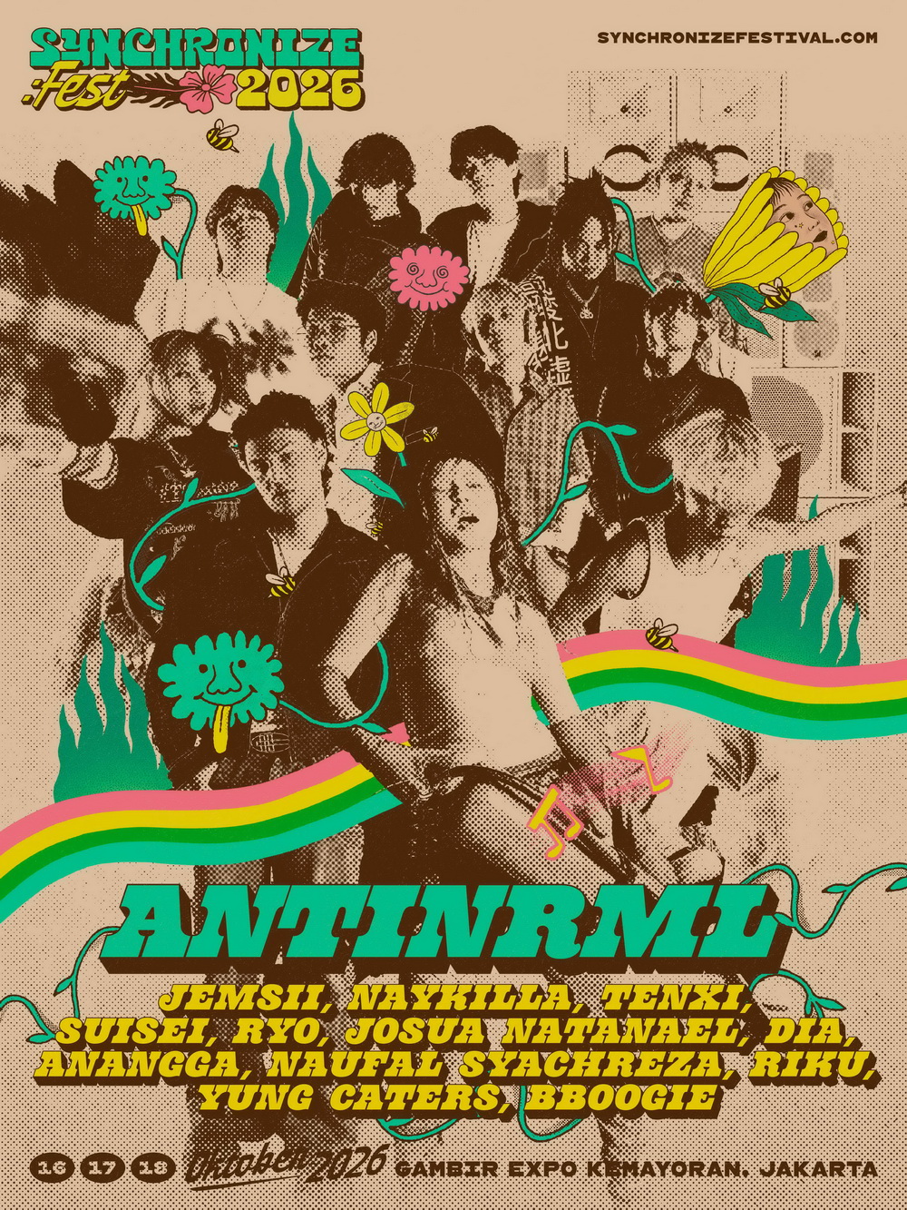 Synchronize Fest 2026 Umumkan Line Up Fase 1, Ada Hindia hingga Reality Club x Phum Viphurit