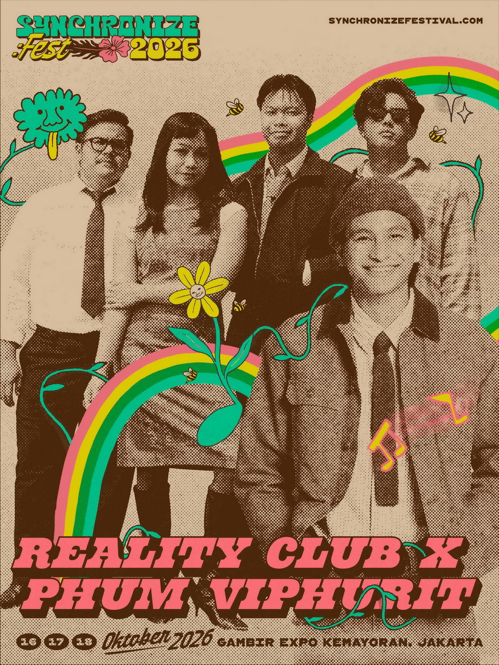 Synchronize Fest 2026 Umumkan Line Up Fase 1, Ada Hindia hingga Reality Club x Phum Viphurit