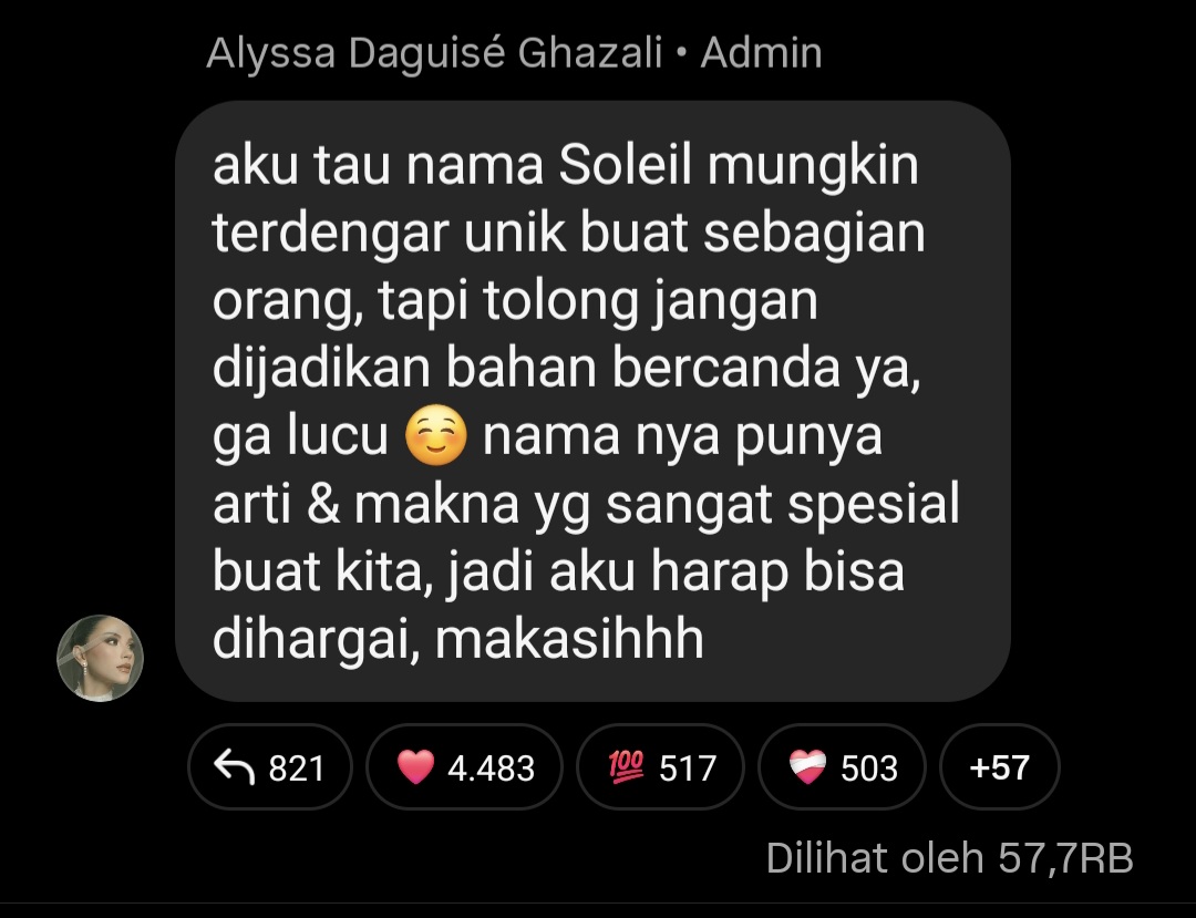 Alyssa Daguise Kecewa Nama Putrinya Dijadikan Bahan Candaan di Media Sosial
