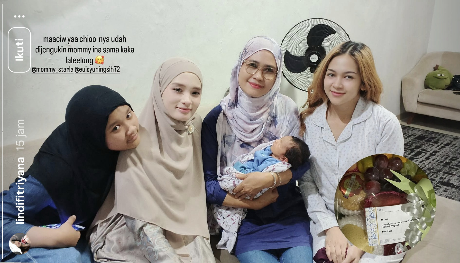 Akur! Inara Rusli Bawa Anak-Anak Jenguk Bayi Virgoun dan Lindi Fitriyana