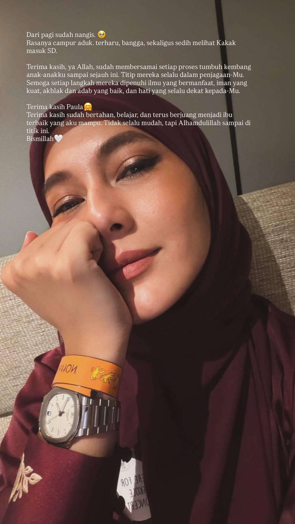 Paula Verhoeven Tak Berhenti Menangis Lihat Kiano Masuk SD