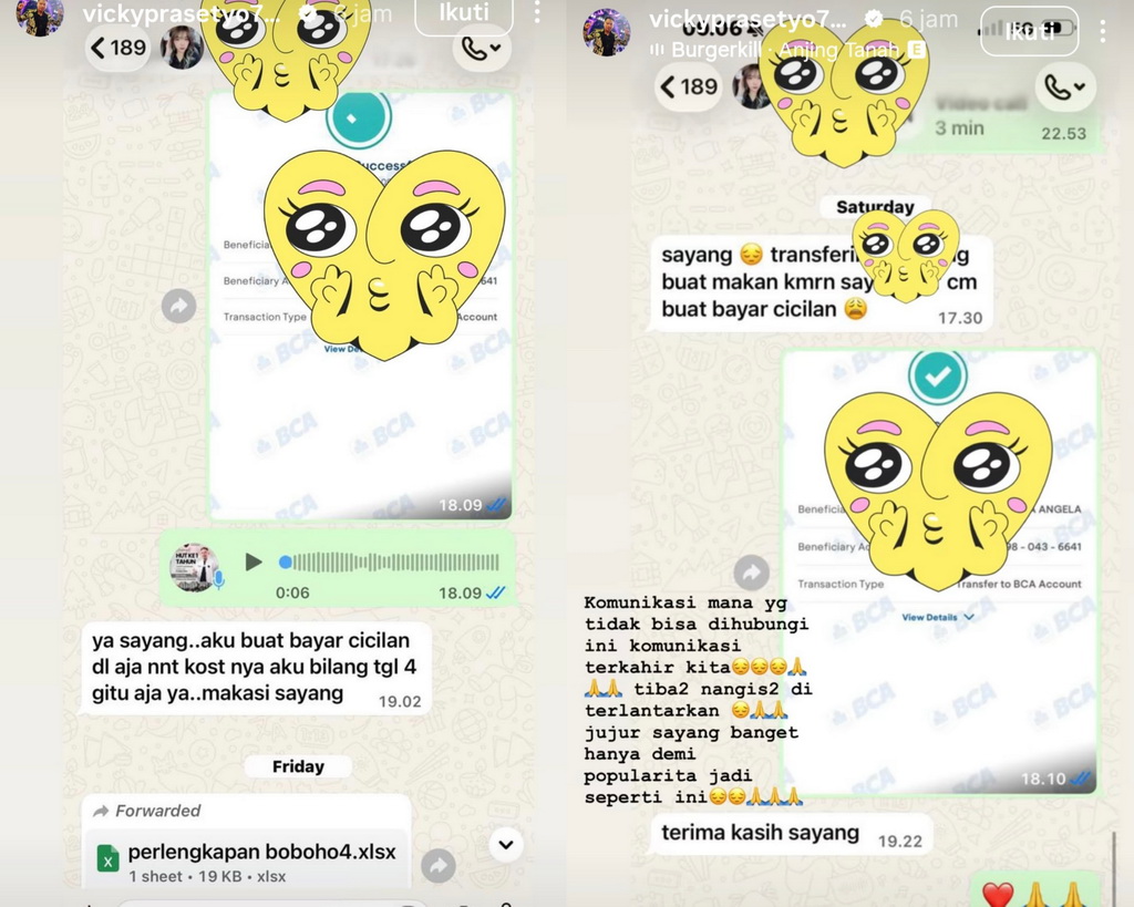 Vicky Prasetyo Bantah Telantarkan Istri Hamil 9 Bulan, Unggah Bukti Transfer Nafkah