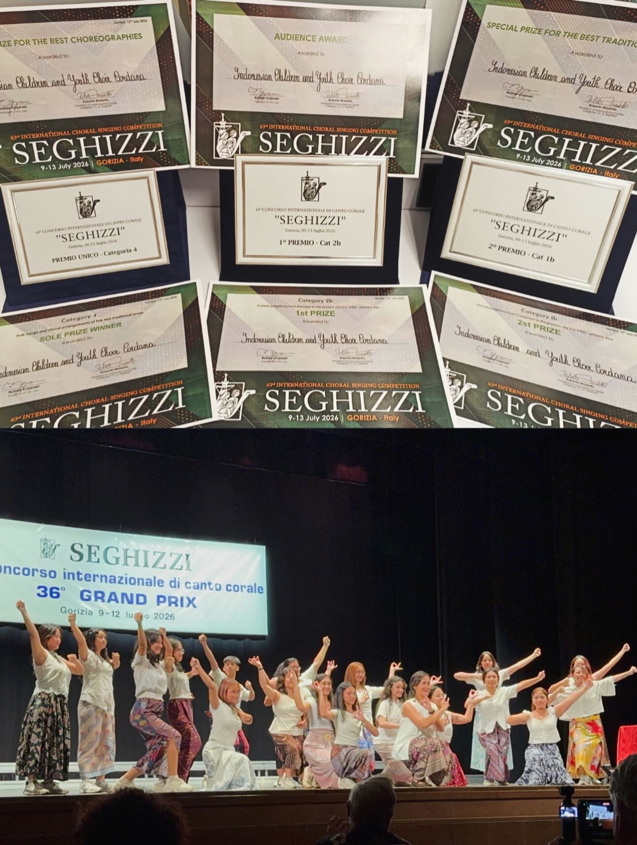 Paduan Suara Indonesia Borong 6 Penghargaan di Italia