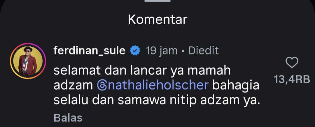 Nathalie Holscher Menikah Lagi, Sule Beri Doa dan Titip Adzam