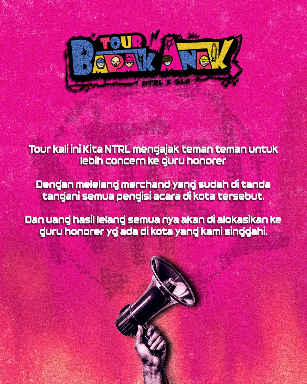 NTRL dan SLR Gelar Tour Bapak Anak, Bawa Misi Sosial Bantu Guru Honorer