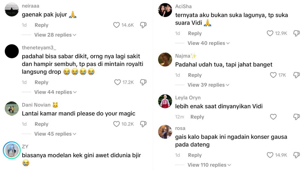 Akun TikTok Keenan Nasution Banjir Hujatan Usai Vidi Aldiano Meninggal