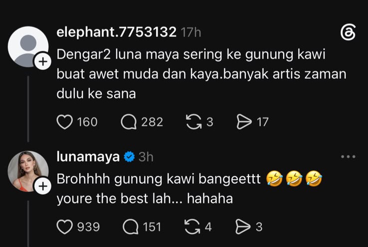 Dituduh ke Gunung Kawi demi Awet Muda dan Kaya, Ini Jawaban Luna Maya