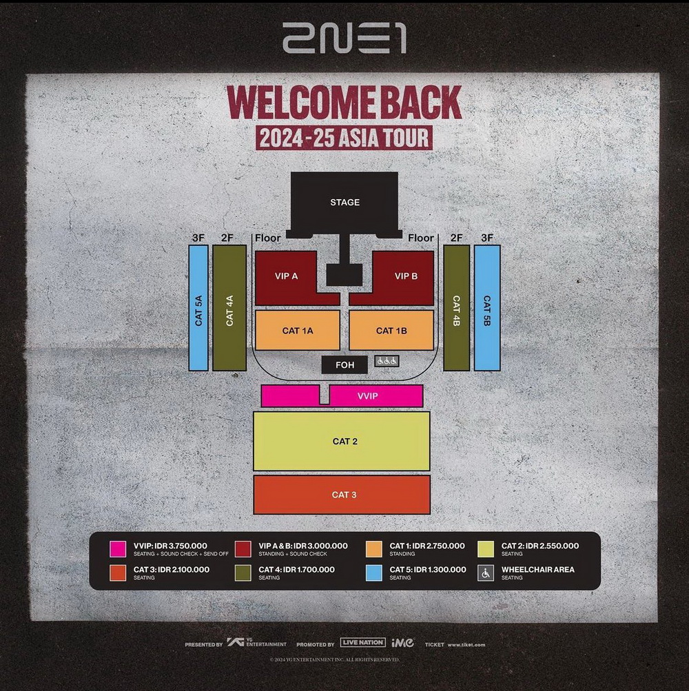 Harga Tiket Konser 2NE1 di Jakarta, Mulai Dijual Hari Ini!