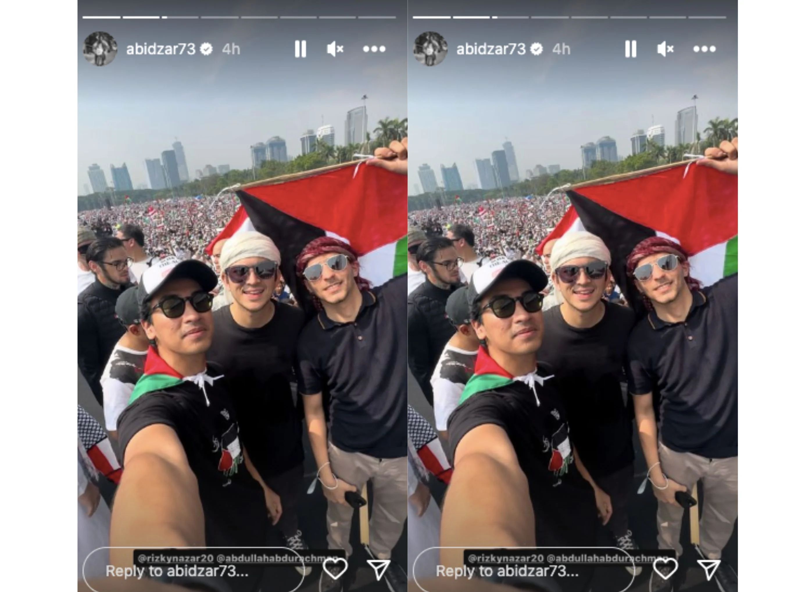 12 Artis Ikut Aksi Bela Palestina di Monas