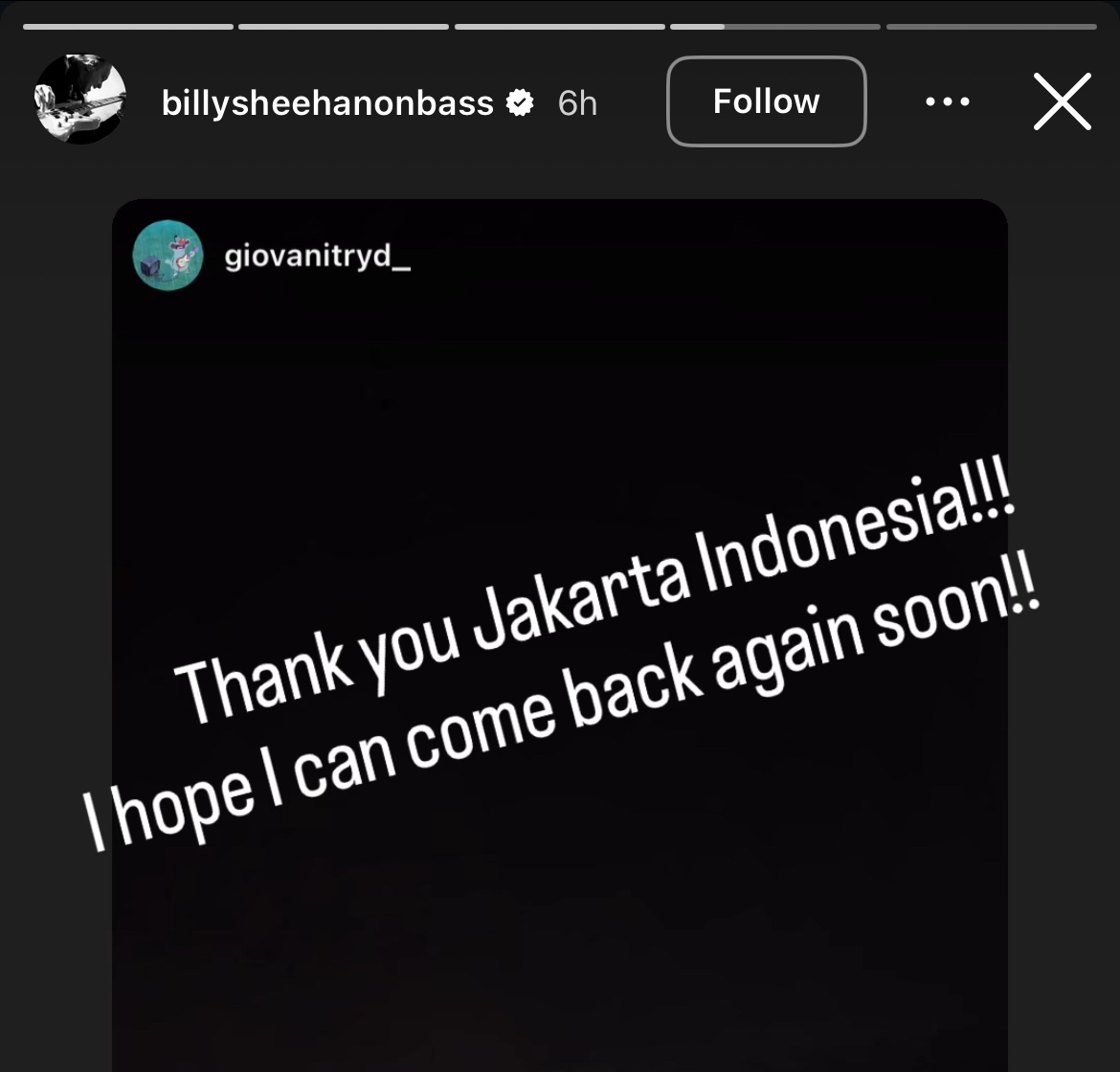 Billy Sheehan: Terima Kasih Jakarta, Semoga Saya Bisa Kembali Lagi!