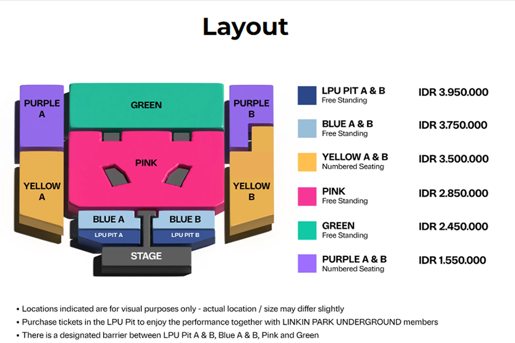 Harga dan Jadwal Penjualan Tiket Linkin Park Konser di Jakarta