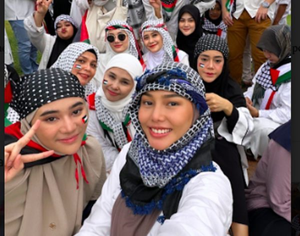 12 Artis Ikut Aksi Bela Palestina di Monas