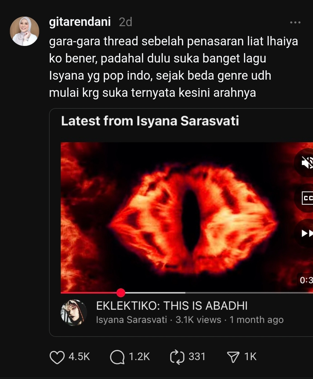 Isyana Sarasvati Rilis ABADHI, Simbol Mata Satu Jadi Sorotan Netizen