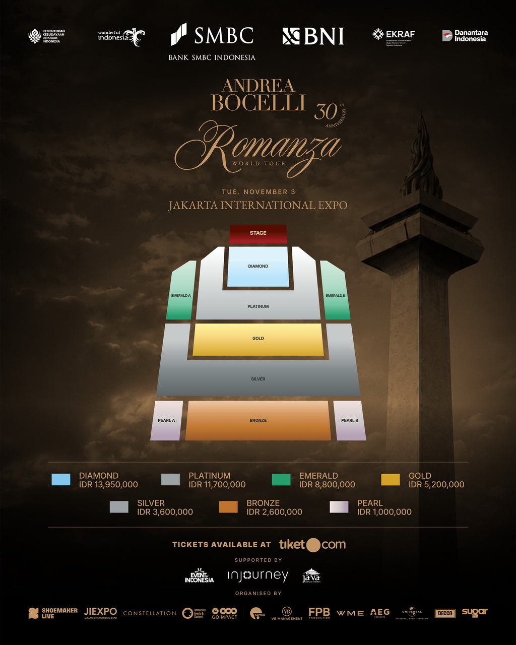 Promotor Pastikan Konser Andrea Bocelli Indonesia Tak Terdampak Penundaan di Shanghai