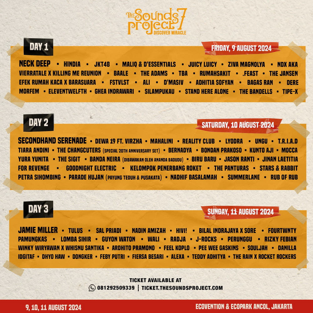 The Sounds Project 7 Hadirkan Neck Deep hingga JKT48, Tiketnya Cuma Rp300 Ribu