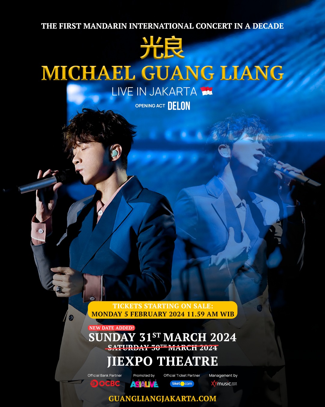 Tiket Langsung Habis, Konser Michael Guang Liang di Jakarta Tambah Hari