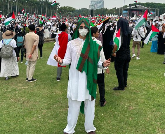 12 Artis Ikut Aksi Bela Palestina di Monas