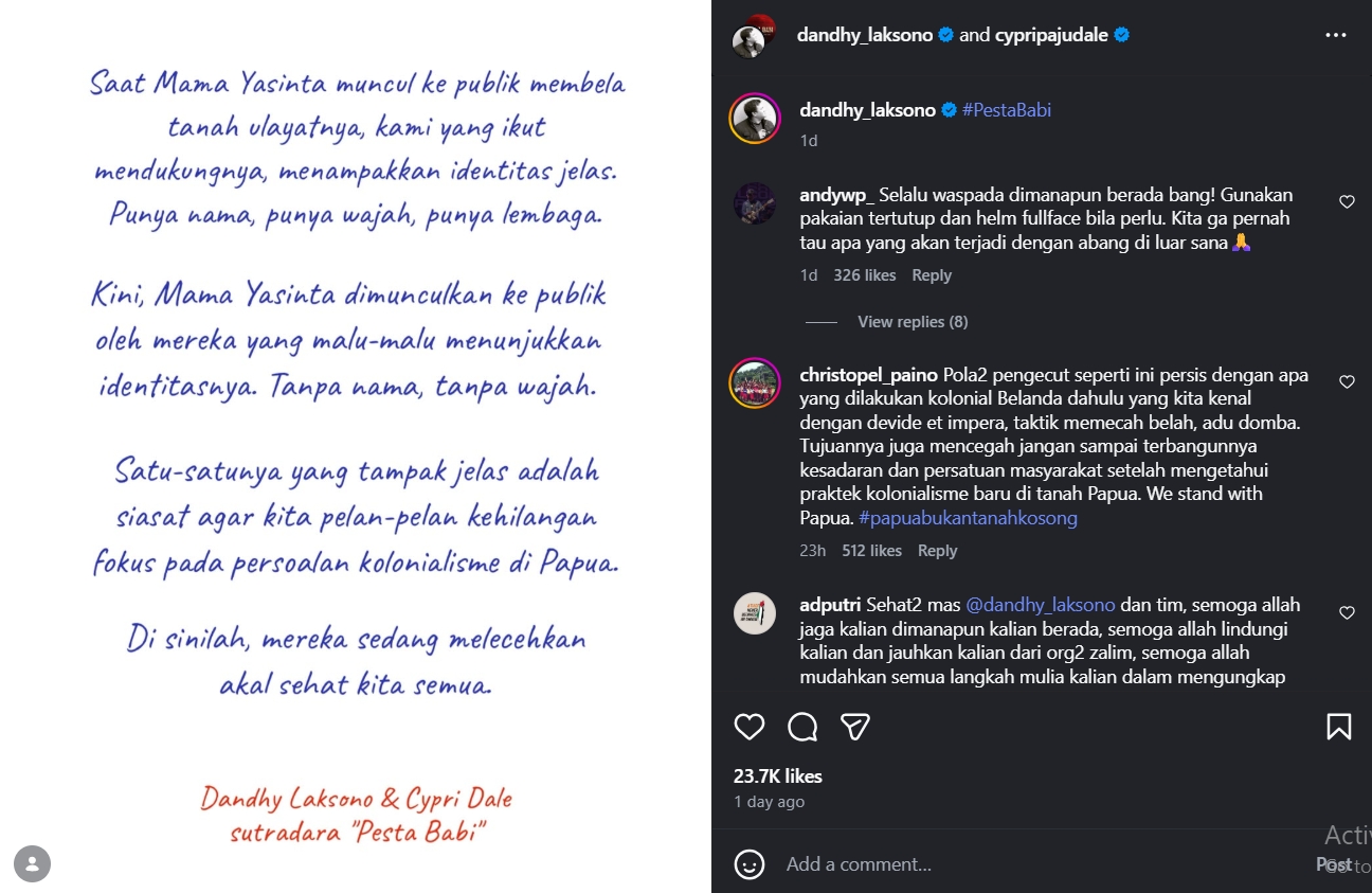 Dilaporkan Akibat Film Pesta Babi, Begini Tanggapan Dandhy Laksono