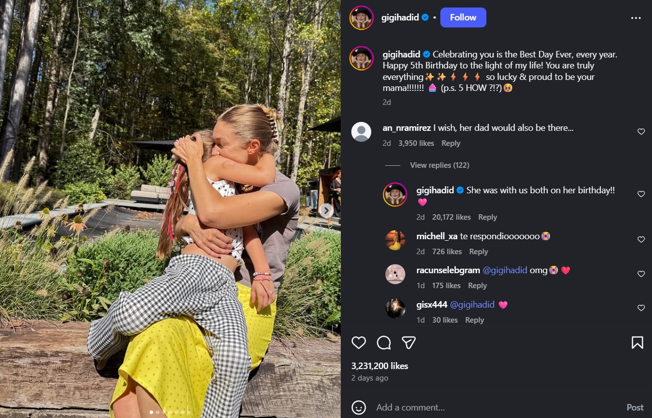 Zayn Malik Dituduh Tak Hadiri Ultah Anak, Gigi Hadid Bilang Begini