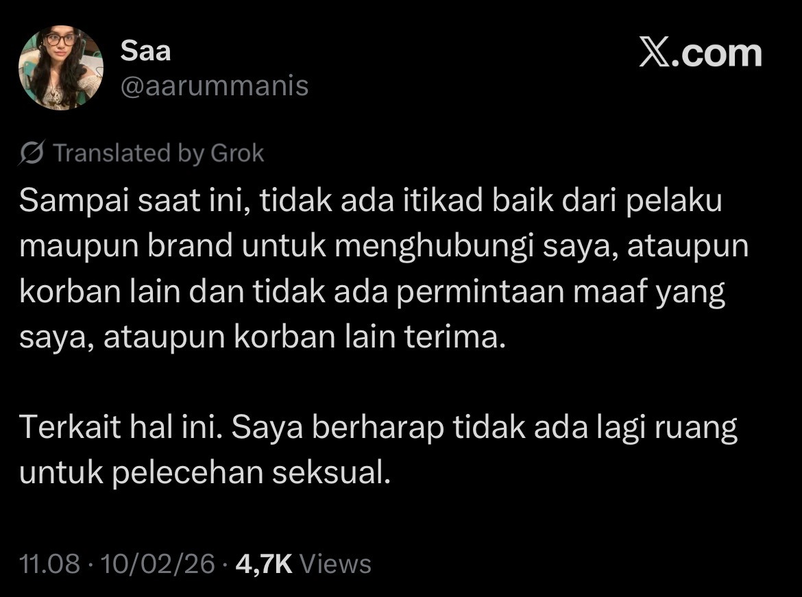 Korban Pelecehan Belum Terima Permintaan Maaf Mohan Hazian: Tak Ada Itikad Baik!