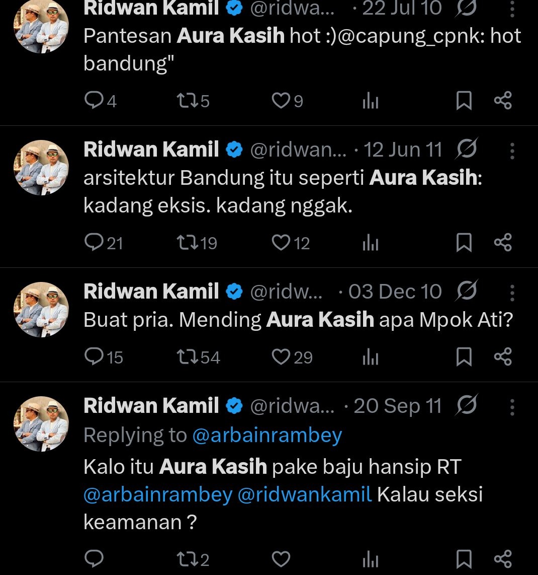 Diisukan Selingkuh, Ridwan Kamil Ternyata Sering Bahas Keseksian Aura Kasih Sejak 2010