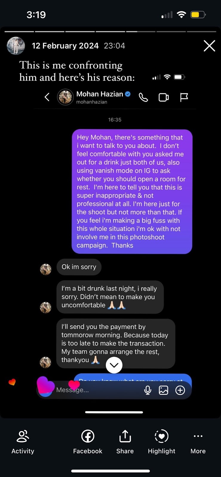 Model Malaysia Ngaku Dilecehkan Mohan Hazian, Diajak Buka Kamar Usai Pemotretan