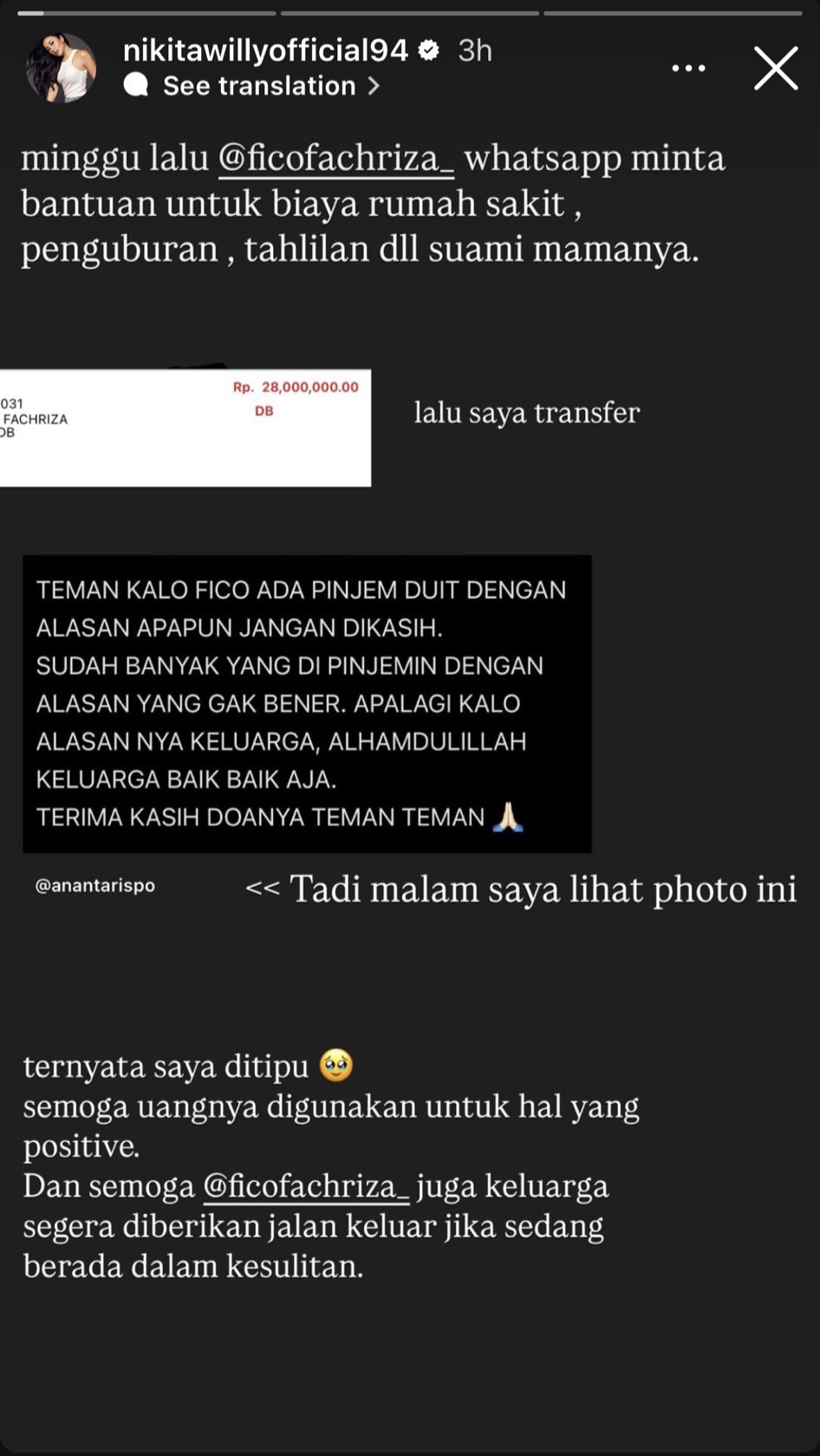 Penipuan Fico Fachriza Meresehkan, Nikita Willy Kena Puluhan Juta