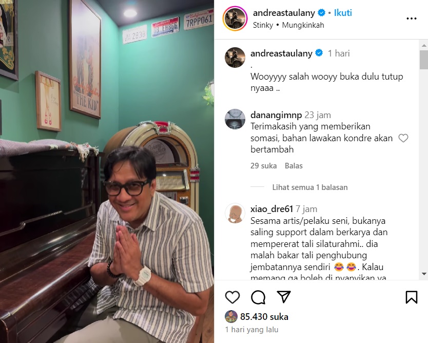 Respons Andre Taulany Kocak Usai Dilarang Bawakan Lagu Mungkinkah