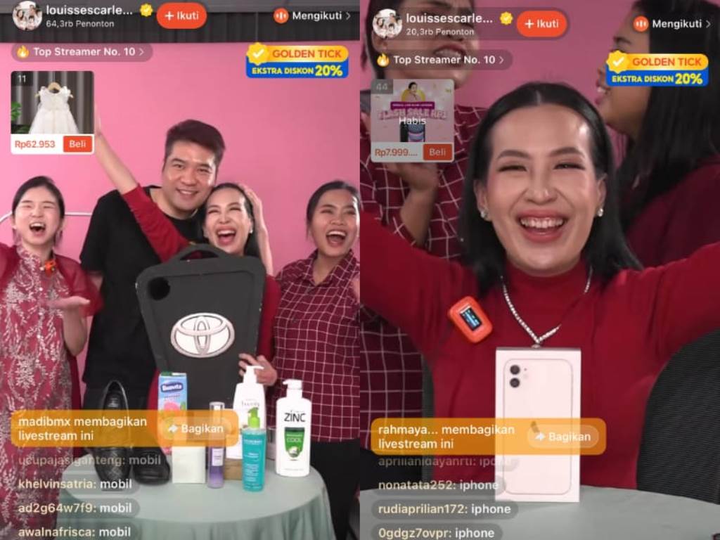 Beli Motor, Mobil Cuma Rp6 Ribu? Bisa! Ayo, Jadi yang Tercepat di Flash Sale Mami Louisse di Shopee Live Lebih dari 60 Jam!