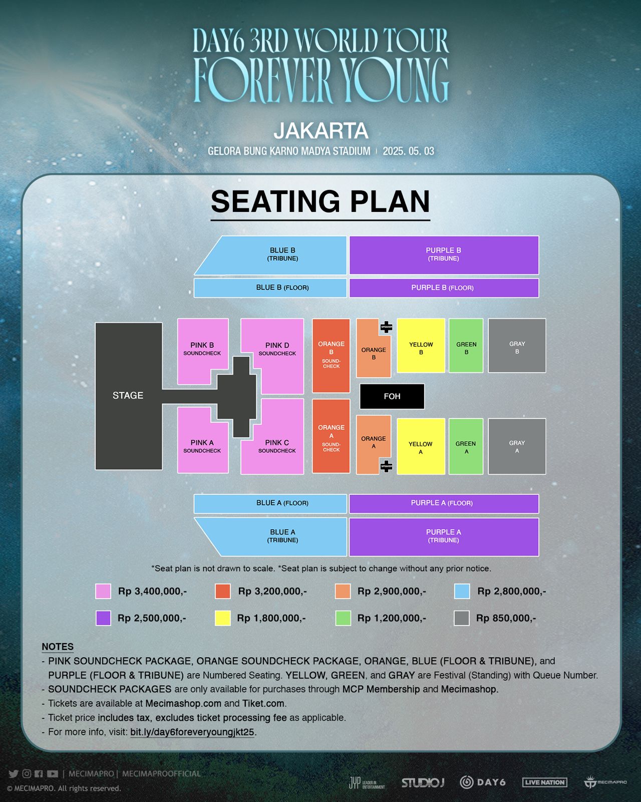 Venue Konser DAY6 di Jakarta 2025 Pindah ke Stadion Madya, Cek Lagi Seat Plannya