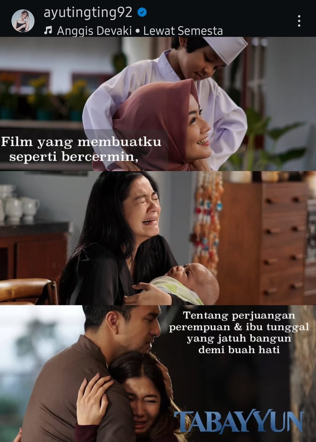 Nonton Film Tabayyun, Ayu Ting Ting Seperti Bercermin