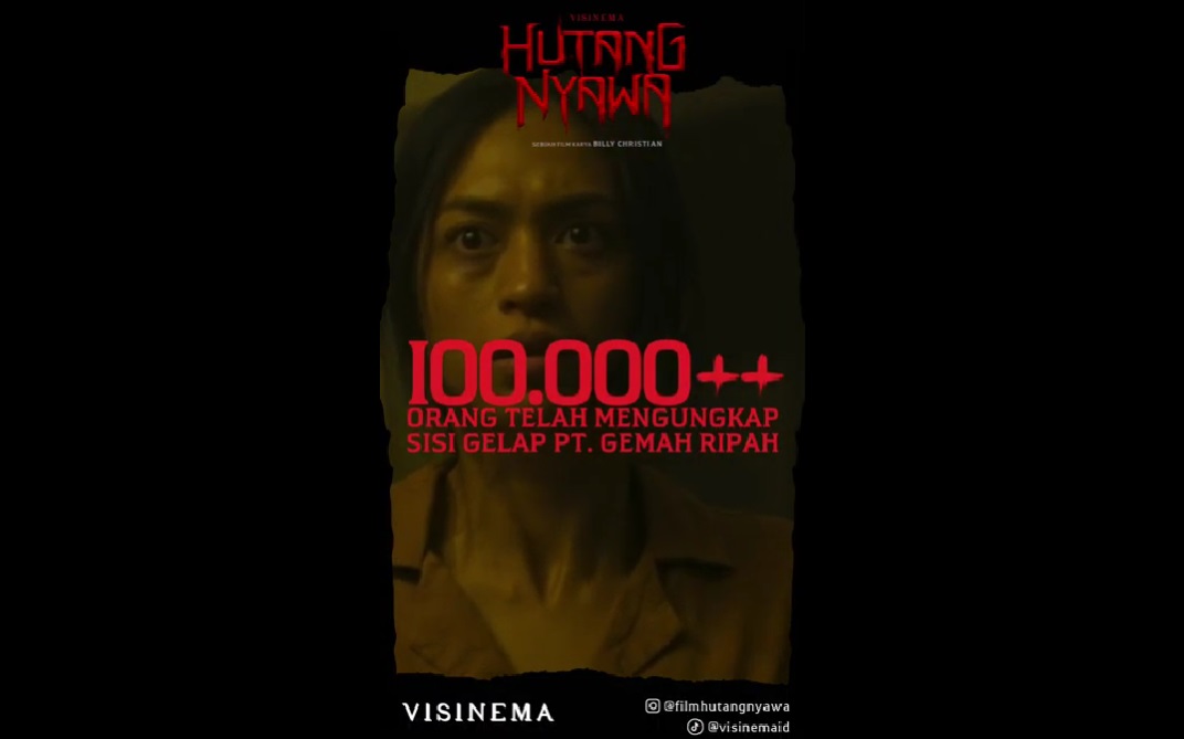 Hari Pertama Tayang, Film Hutang Nyawa Raih 100 Ribu Penonton