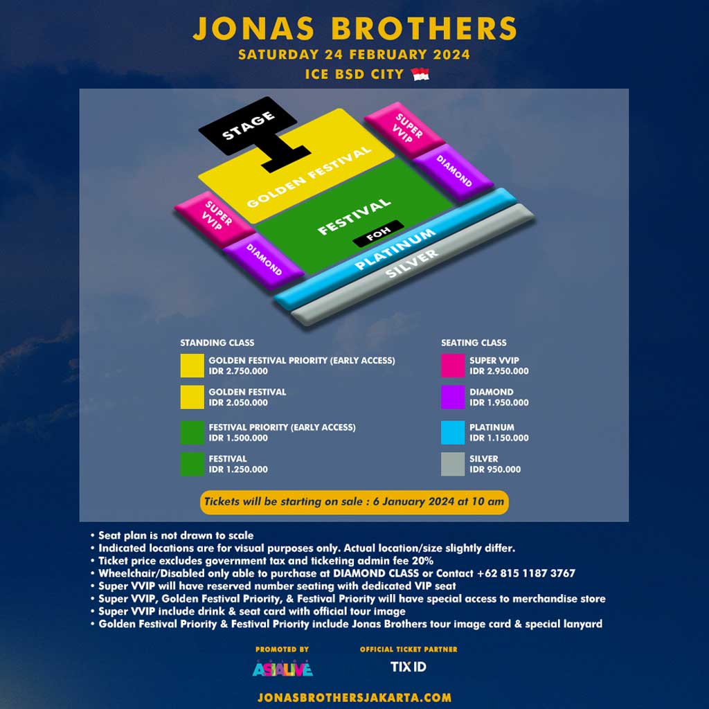 Ini Harga Tiket Konser Jonas Brothers di Indonesia, Mulai Ratusan Ribu!