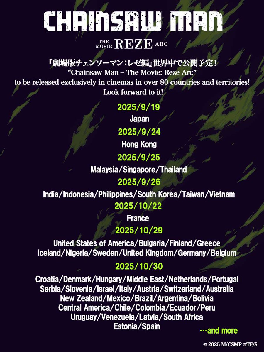 Hore! Chainsaw Man The Movie: Reze Arc Tayang di Indonesia 26 September 2025