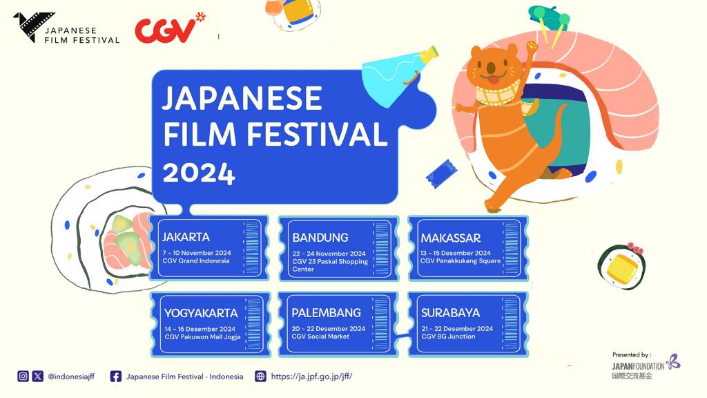 Kota Tujuan Terakhir Japanese Film Festival 2024: Palembang dan Surabaya!