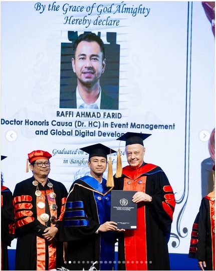 Deretan Artis Bergelar Doktor Honoris Causa, Terbaru Ada Raffi Ahmad