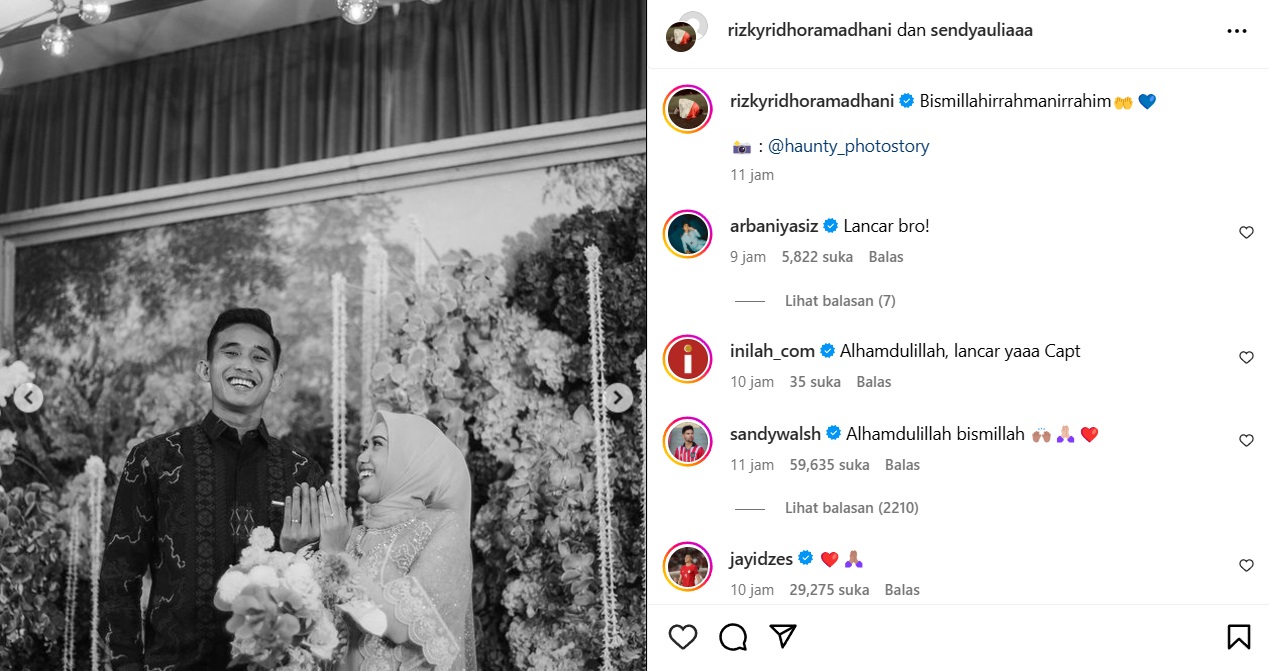 Selamat! Rizky Ridho Resmi Lamar Sendy Aulia
