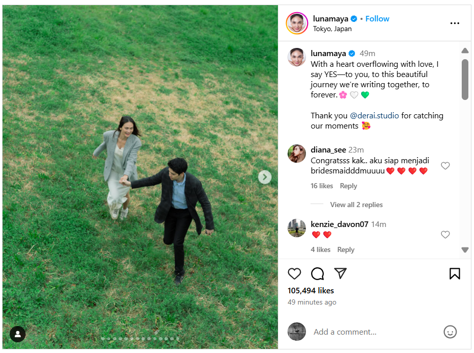 Luna Maya Dilamar Maxime Bouttier, Momen Romantis Bikin Baper!