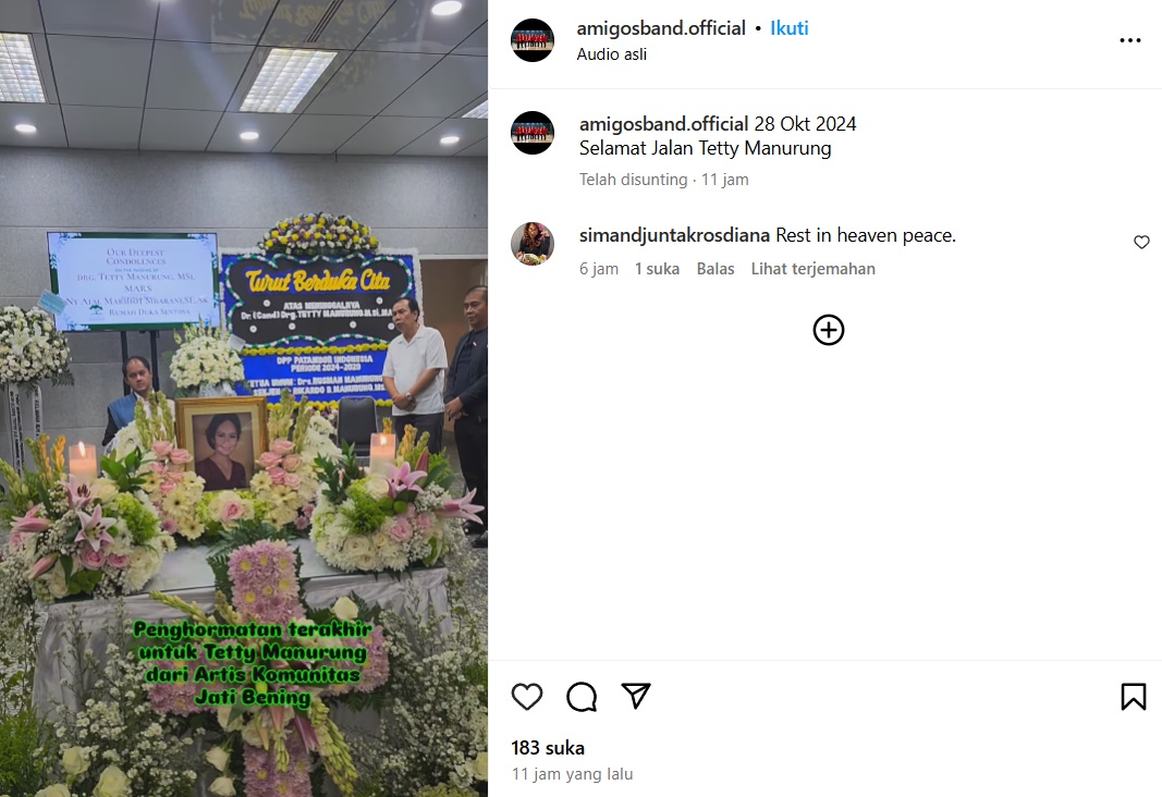 Kabar Duka, Penyanyi Senior Tetty Manurung Meninggal Dunia