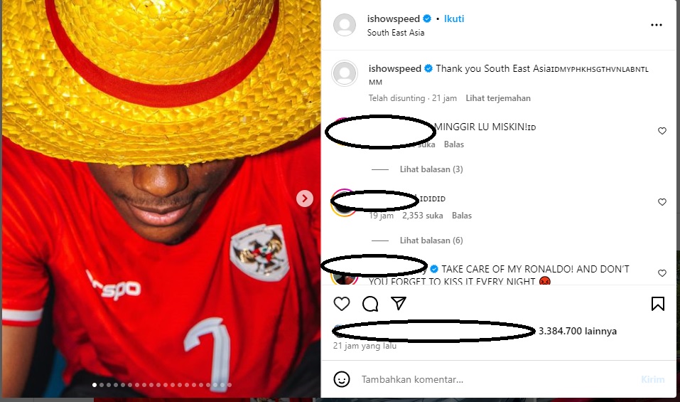 Pakai Sound DJ Chen di IG, IShowSpeed Umumkan Tur Asia Tenggara Telah Berakhir