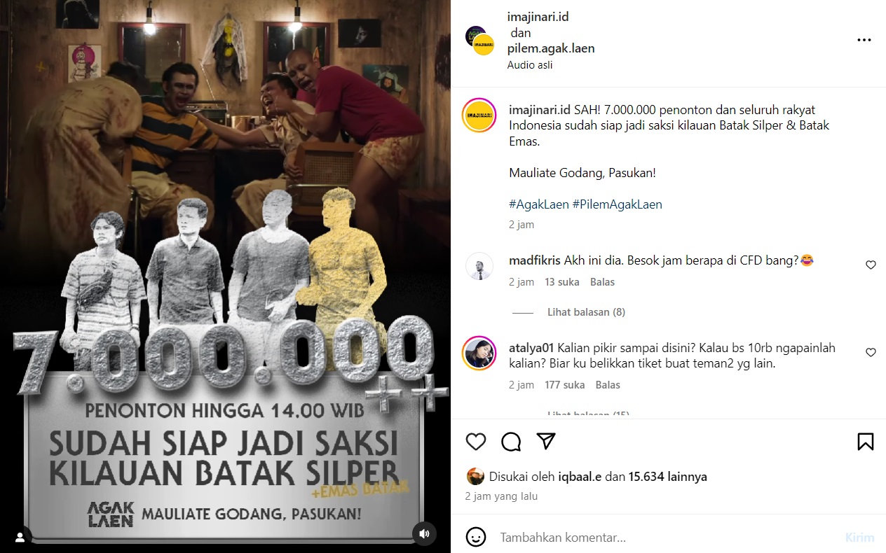 Film Agak Laen Tembus 7 Juta Penonton, Para Pemain Siap Jadi Manusia Silver