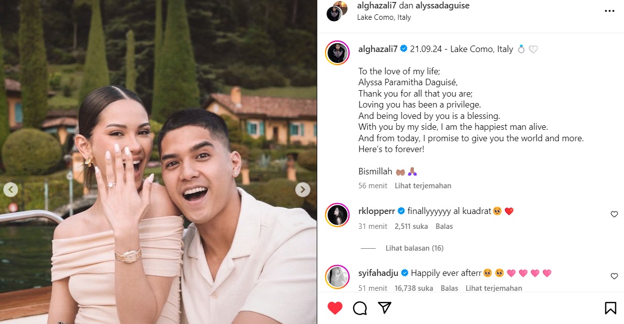 Al Ghazali Lamar Alyssa Daguise di Italia