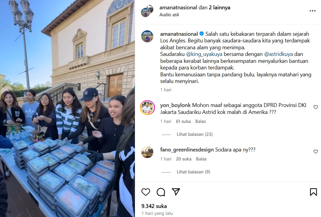 Aksinya Bantu Korban Kebakaran Los Angeles Tuai Pro Kontra, Ini Respons Cinta Kuya