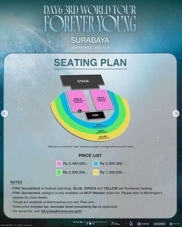 Jadwal dan Harga Tiket Konser DAY6 di 3 Kota Indonesia
