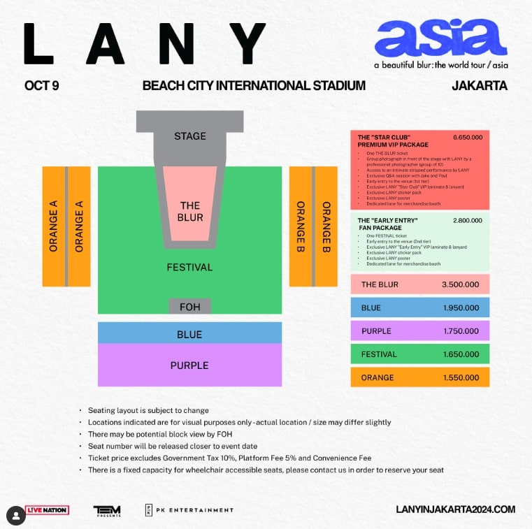 Ini Jadwal Penjualan dan Harga Tiket Konser LANY di Jakarta