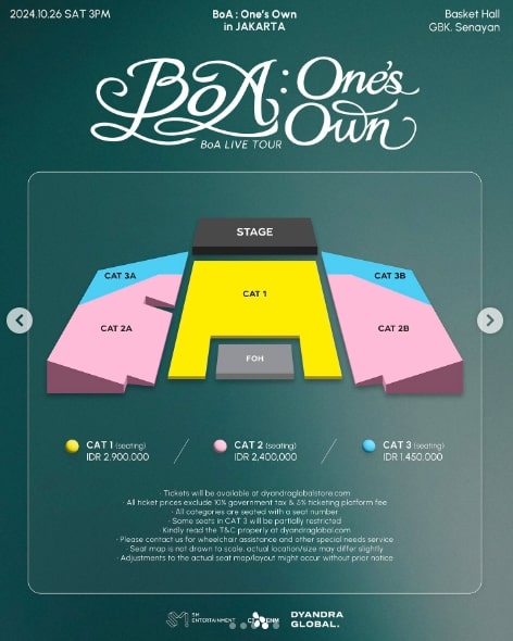 Ratu K-pop BoA Gelar Konser di Jakarta, Segini Harga Tiketnya