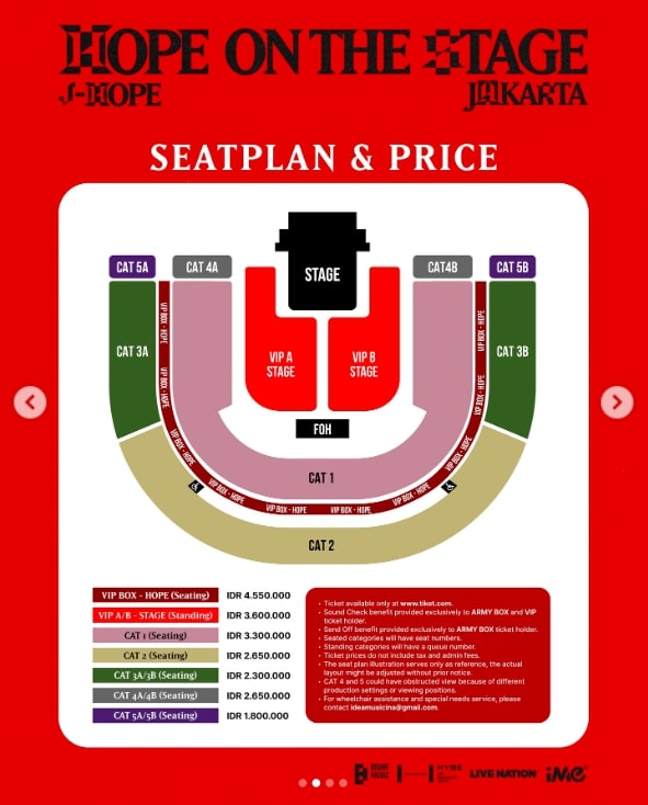 Daftar Harga Tiket dan Benefit Konser J-Hope BTS di Jakarta