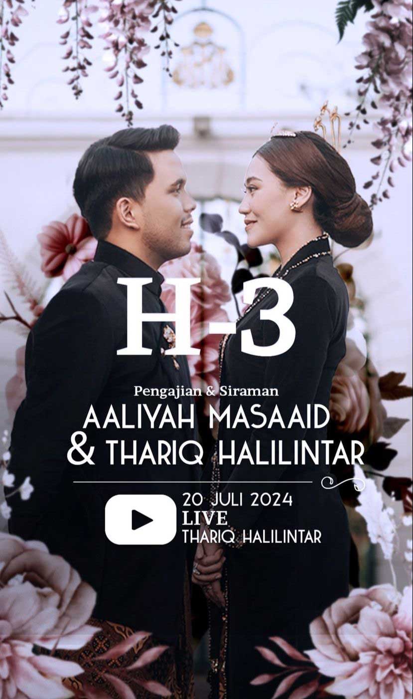 Pengajian Thariq Halilintar dan Aaliyah Massaid Jelang Pernikahan Disiarkan Langsung